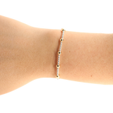 Lively Bracelet in Silver with Gold: Standard 6.75 inch