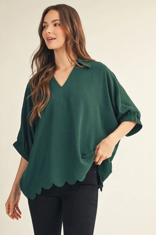 ADALINE GREEN TOP 16525