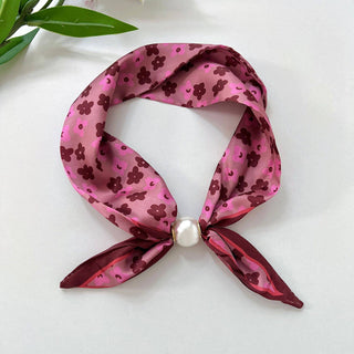 Floral Scarf with Magnetic Buckle: C6
