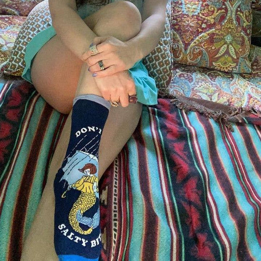 Salty Bitch | Women's Cotton Crew Funny Socks 22002