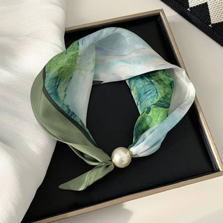 Pearl Magnetic Clasp Scarf: NO-2