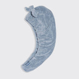 Microfiber Hair Towel with Bow - Blue