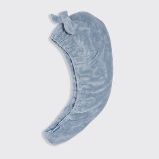 Microfiber Hair Towel with Bow - Blue
