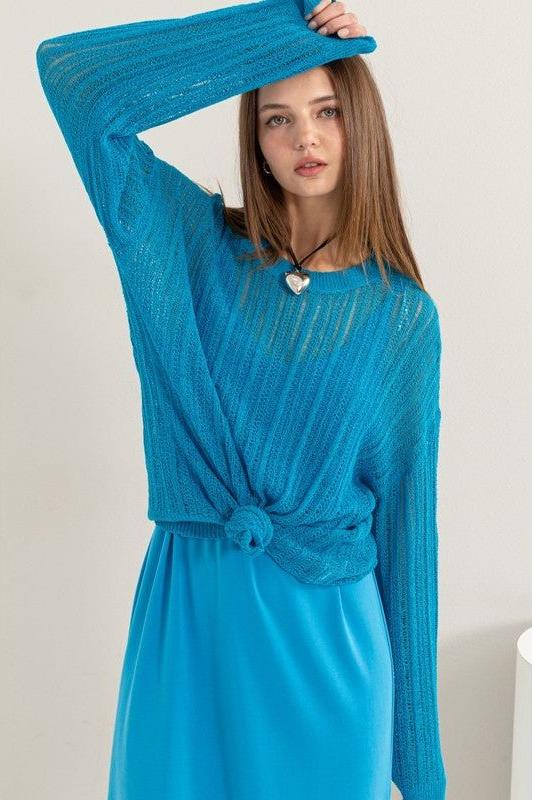 X BLUE sweater TOP