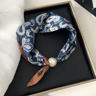 Pearl Magnetic Clasp Scarf: NO-2