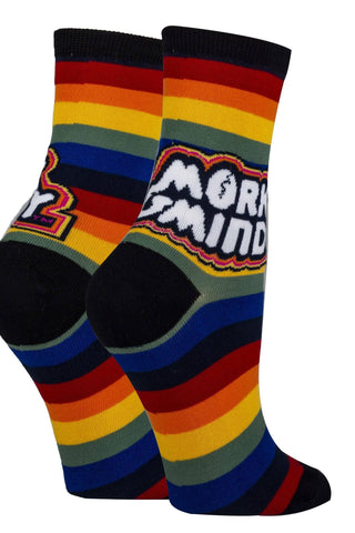 Mork and Mindy | Women's Cotton Crew Funny Socks 20472