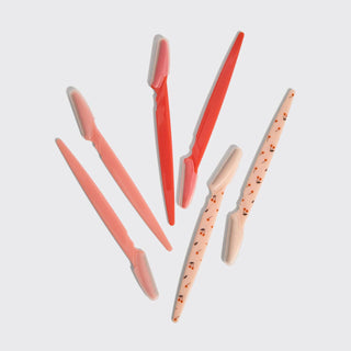 Plastic Dermaplaners 6pc - Cherry