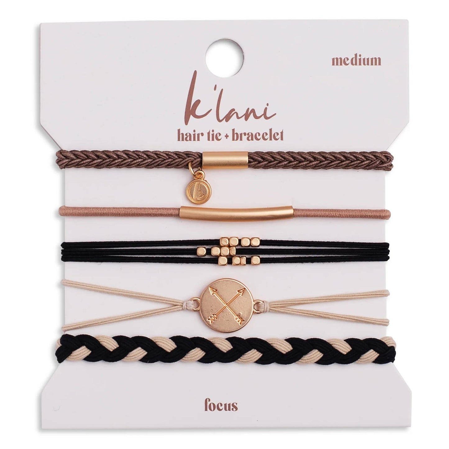 K'LANI Focus Hair Tie Bracelets: Medium 306546