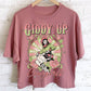 GIDDY UP LONG CROP TOP: Dusty mint