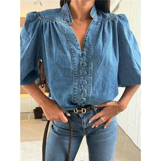 LYNETTE Denim Top