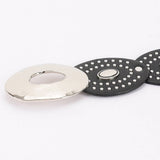EDGY OVAL BELT in BLACK