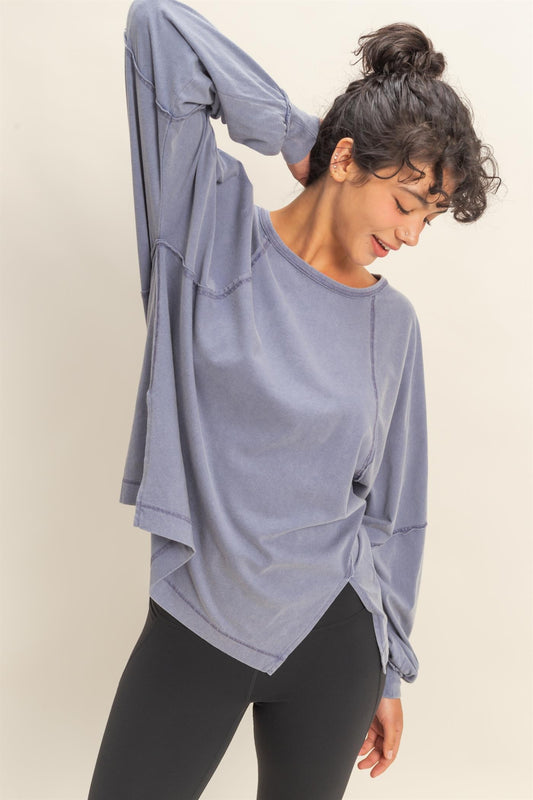 KNIT TOP 921 D.INDIGO