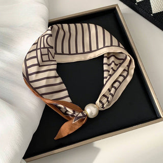 Pearl Magnetic Clasp Scarf: NO-2