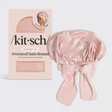 Adjustable Satin Bonnet- Blush