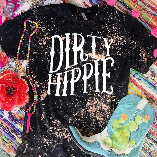 Dirty Hippie - Black Bleached: Large
