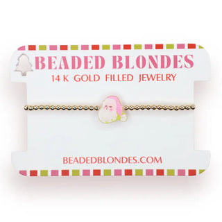 Santa Bracelet on Gold - Standard 6.75 inch