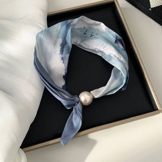 Pearl Magnetic Clasp Scarf: NO-2