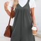 V-neck romper in Black 4523
