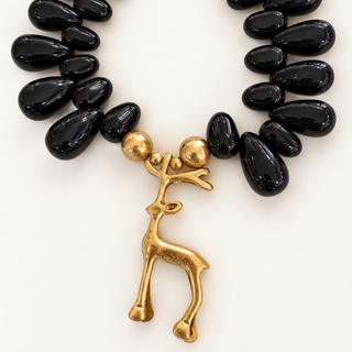 BIG BEAD DEER NECKLACES