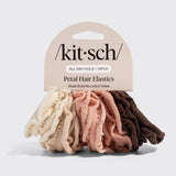 Fabric Petal Hair Elastics 10pc - Blush