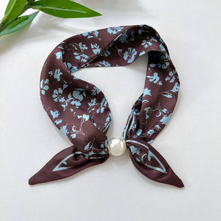 Floral Scarf with Magnetic Buckle: C6