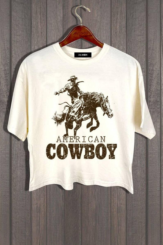 AMERICAN COWBOY CROP TEE