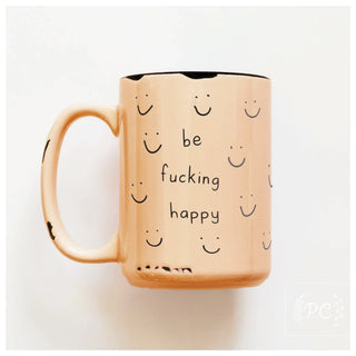 Be Fucking Happy | Ceramic Mug: Yellow