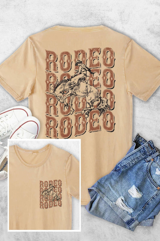 RODEO COWBOY TEE: MUSTARD