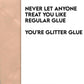 CARD Glitter Glue Funny