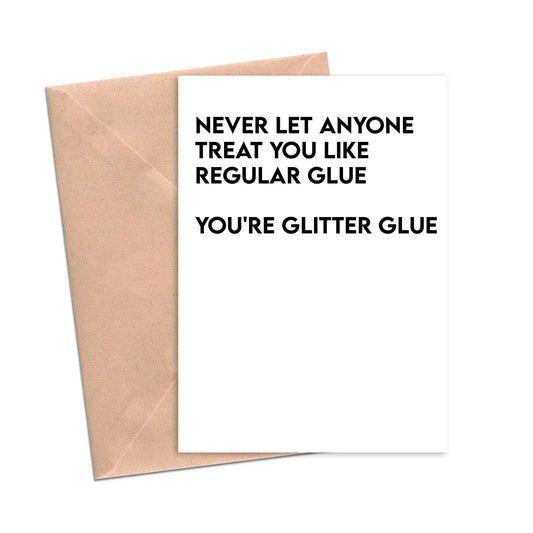 CARD Glitter Glue Funny