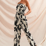 CHARLEIGH JUMPSUIT in CREAM/BLACK 8390
