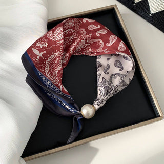 Pearl Magnetic Clasp Scarf: NO-2