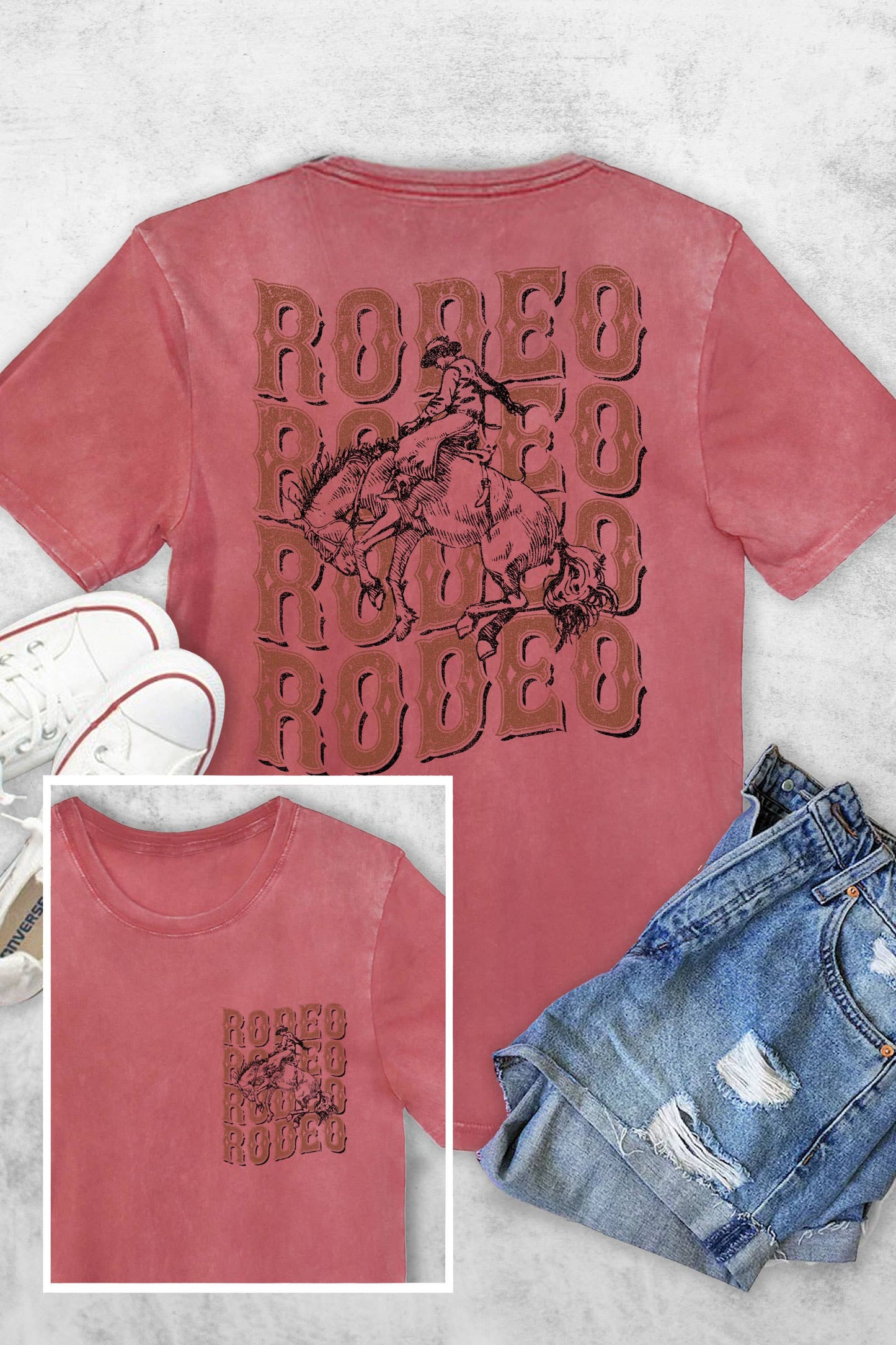 RODEO COWBOY TEE: MUSTARD
