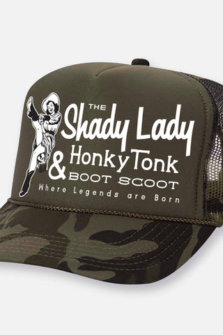 THE SHADY LADY HONKY TONK HATS: Hot Pink-Black