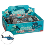 Box of Ocean Squishimals toys with shark figures on a white background