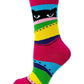 Rise and Shine Asshole Women's Crew Socks With Cats