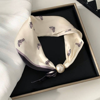 Pearl Magnetic Clasp Scarf: NO-2