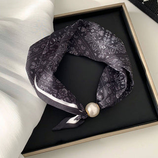 Pearl Magnetic Clasp Scarf: NO-2