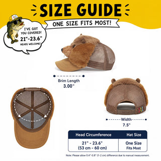 Beaver | Plush Animal Trucker Hat Mesh Cap