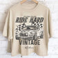 RIDE HARD LONG CROP TOP: STONE