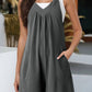 V-neck romper in Black 4523