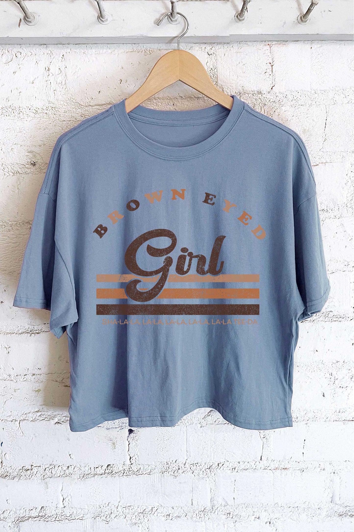 BROWN EYED GIRL LONG CROP TOP: mint
