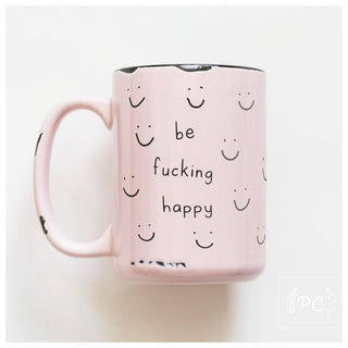 Be Fucking Happy | Ceramic Mug: Yellow