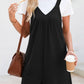 V-neck romper in Black 4523