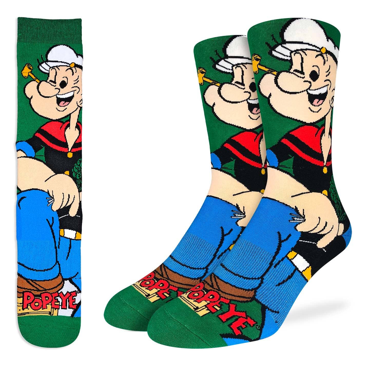 Men's Popeye Kneeling Socks: Shoe Size 8-13