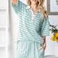 STRIPED TOP in OFF WHITE/SAGE
