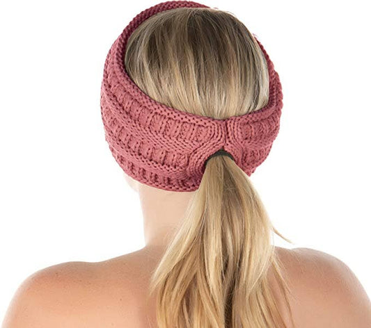 Ponytail Headwrap (Mauve)