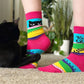 Rise and Shine Asshole Women's Crew Socks With Cats