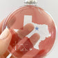 Waxahachie Texas State With Star See-Through Glass Ornament