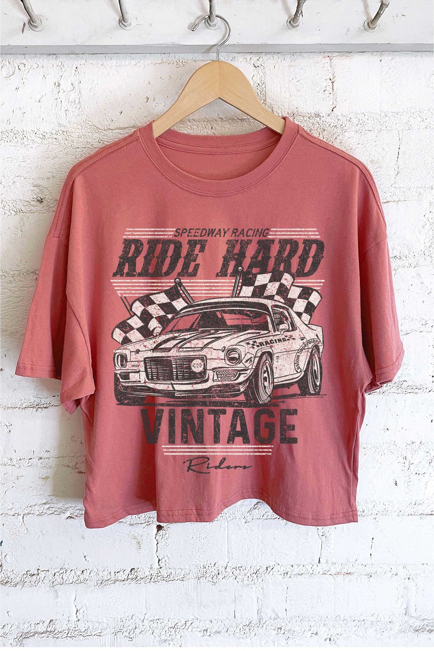RIDE HARD LONG CROP TOP: STONE